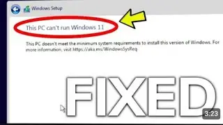 How to Fix This PC Can't Run Windows 11 While Booting in Hindi 2023