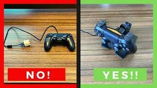 Charging The PlayStation 4 DualShock Controller Without Rest Mode - EASIEST and SAFEST Plug Method!