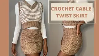 How to Crochet A Cable Skirt | Step by Step Crochet Tutorial
