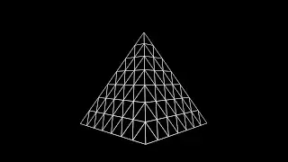 3D Pyramid Visual Background Loop 4K - Black and White Style
