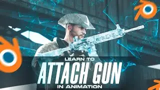 How to attach gun in model hands in blender | Attach gun in blender in just 5 minutes.