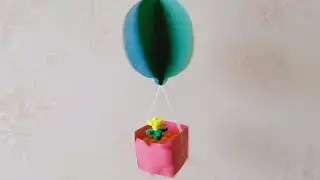 折纸热气球！可以挂窗边的收纳盒