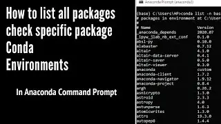 How to list packages in Conda Environment