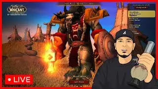 WOW Classic Anniversary PVP Server Nightslayer Live Stream Tauren Warrior lvl 57