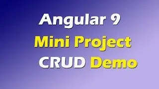 angular 9 CRUD Example | Angular 9 mini project | angular crud with JSON-server | Angular9 CRUD