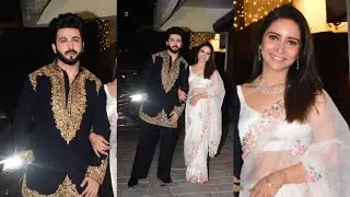 #dheerajdhoopar with wife #binny arrive at Sandeep sikcand Diwali bash 🔥