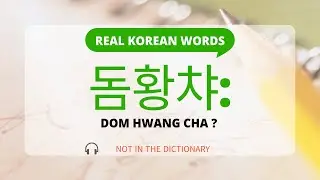 🔥[Real Korean words] What is 돔황챠 means?(DOM HWNAG CHA)🔥