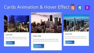 Bootstrap Responsive Animated Cards with Hover Effect - Html CSS & Bootstrap | 2020
