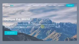 TravelOne Website Landing page Template from Scratch