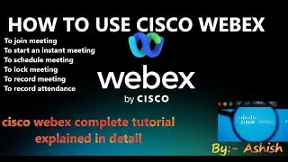 HOW TO USE CISCO WEBEX MEETINGS APP|Webex Meetings - Tutorial|