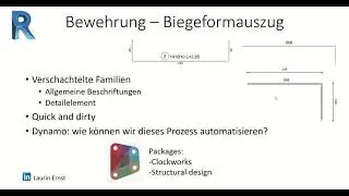 Autodesk Revit 2020: Bewehrung - Biegeformauszug Familie parametrisch mit Dynamo absetzen