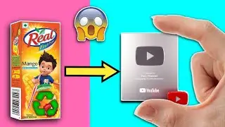 How To Make Mini Youtube Silver Play Button | Silver Play Button |Craft Videos |#viral #mkartsandfun