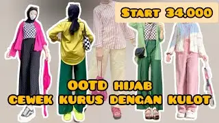 OOTD hijab cewek kurus dengan kulot start 34.000❕Link shopee di deskripsi box