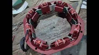 ¿como rebobino estator  de excitatriz con maquina y 8 polos y sunchado?