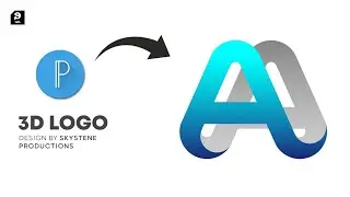 3D Logo Design In Mobile | How To Make Logo Design In Pixellab | Skystene Productions