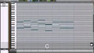 Arrange editing using the Pro Tools midi editor