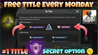 #1 INDIA 🇮🇳 हर सोम बार को एक नया TITLE | BGMI