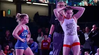 Roberta Luostarinen (FIN) vs Ana Malovich (USA) 53kg. Womens wrestling.