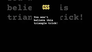 Create Perfect TRIANGLES in CSS — No Shapes, Just Borders!