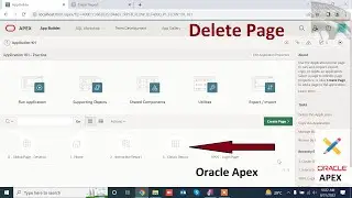 How to Delete Page in Oracle Apex | Mr Gactack