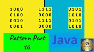 Binary Pattern  program 10|| Simple  pattern programs in java || Pattern program 10 java