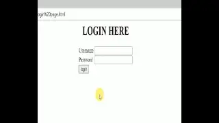 How to create simple login form using html