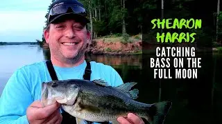Bass Fishing on the Full Moon at Shearon Harris - Late Spring Fishing (2022)