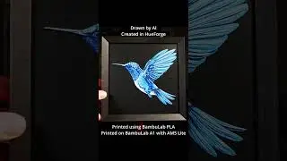 Hummingbird - Depth Effect 3D Printed Art