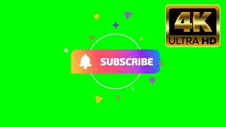 Free No CopyRight Youtube Animated Green screen Subscribe button with bell icon subscribe button