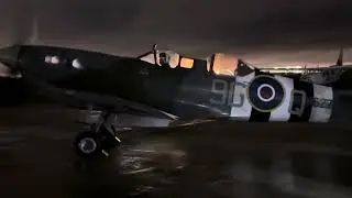 Spitfire Engine Run at Night, Merlin V12 Flames