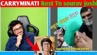 CARRYMINTY🤣Roast To Sourav vlog ||Carryminati Omegle video