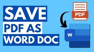 How to Save PDF as Word Document