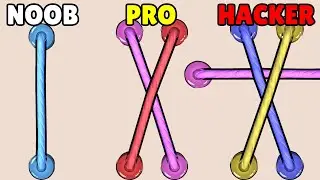 NOOB vs PRO vs HACKER in Twisted Tangle