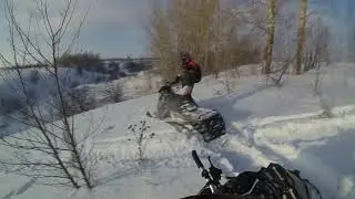 Покатушки на снегоходах. Овраг 2