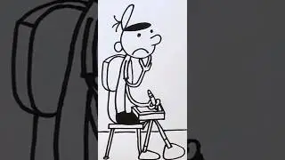 How to draw New Diary of a Wimpy Kid book cover NO BRAINER #shorts #drawings #howtodraw #timelapse