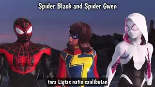 Speder Gwen and Spiderman Black malakas ba sila panuorin tara ligtas natin ulit sanlibutan