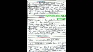 OET SPEAKING PHRASES ( HOW TO FRAME QUESTIONS)