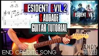 RESIDENT EVIL 2 REMAKE Saudade Guitar Tutorial
