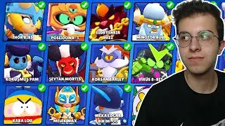 OYUNDAKİ TÜM KARAKTERLERİN EN İYİ KOSTÜMLERİNİ SIRALADIM !! BRAWL STARS