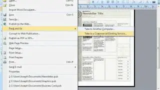 Publisher 2003 Tutorial Using Pack & Go Microsoft Training Lesson 12.4