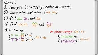 Writing Parametric Equations for a Line Segment