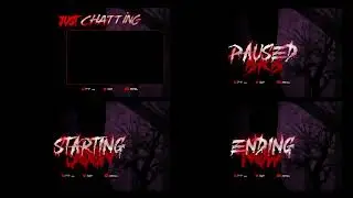 Scary Twitch Graphics twitch overlay, animated overlay, twitch, overlay, stream overlay