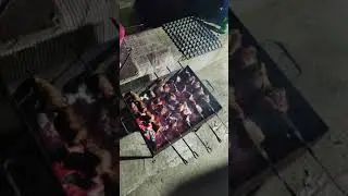 Сочный румяный шашлык 