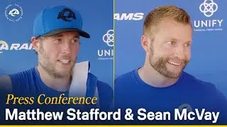 Matthew Stafford & Sean McVay On Joint Practice With Texans, Offseason Progression & Position Depth