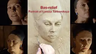 Bas-relief - portrait of Larissa Tarkovskaya. Behind every great man is a great woman