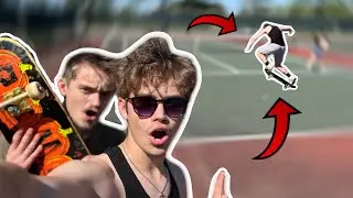 S.K.A.T.E in tennis court!