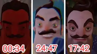 СПИДРАН ВСЕХ ИГР ПРО ПРИВЕТ СОСЕДА И ЗЛОГО СОСЕДА|Hello Neighbor All Alphas|Chapter1and2|HideAndSeek