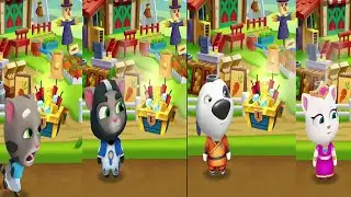 Talking Tom Gold Run-Football Tom, Astronaut Tom,Kung Fu hank, Princess Angela Play on daily mission
