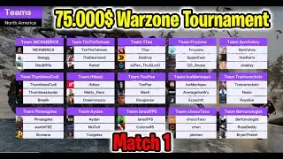 Twitch Rivals Warzone US Tournament 75.000$ - Match 1 - Call of Duty Warzone Tournament