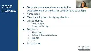 Dual Enrollment Webinar: County Office of Education CCAP Partnerships with Colleges
